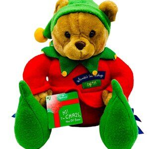 Hallmark‎ Chris the Elf Bear Santa's Workshop #25 Plush Teddy Bear 13”